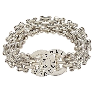 Chanel CC Bracelet Silver 98P 125690 - Image 1 of 4