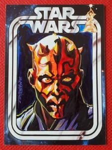 2008 sketch card DARTH MAUL star wars art RANDY MARTINEZ opix FAN DAYS not topps - Picture 1 of 8