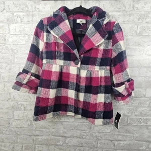 IZ Byer California 1960 Inspired Pea Coat Button Jacket Lined Girls Size Medium - Picture 1 of 7