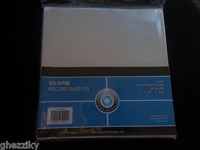 500 CSP CLEAR PLASTIC 7" (45 RPM) VINYL RECORD ALBUM SLEEVES OUTER SLEEVES
