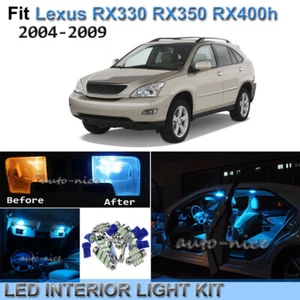 15pc Bright Ice Blue Interior LED Light Package Kit For Lexus RX330 RX350 RX400h - Picture 1 of 9