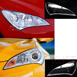 Both Side Headlight Replace Lens Shell+ Sealant For Hyundai Genesis Coupe 10-12 - Picture 1 of 19