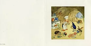 Antique Rare Ida Bohatta: Henzil, GNOMES: IN THE KITCHEN: GREETING Card 7038 - Picture 1 of 1
