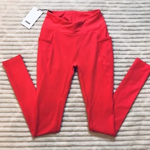 NWT Gymshark Powder Red Sculpt Pocket Leggings Women’s Size Extra Small XS - Picture 1 of 8