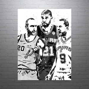 San Antonio Spurs Big 3 Sports Print, Man Cave - Bild 1 von 1