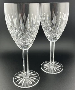 Set of 2 WATERFORD Crystal Castlemaine 7-7/8" Water Wine Goblets / Glasses - Picture 1 of 9
