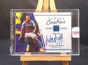 21-22 Panini Impeccable Canvas Ollie Watkins Aston Villa On-card Auto 1/1 - Picture 1 of 2