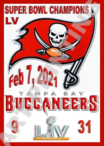 BUCCANEERS 2021 CHAMPIONS NFL SUPER BOWL TAMPA LV 55 FRIDGE MAGNET 2.5"X3.5" Cover