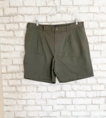 Honors Olive Green Pleated Chino Shorts Men’s Size 42 NEW - Image 1 of 4