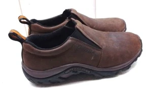 Merrell Women 7M 37 Jungle Moc Brown Leather Slip On Sport Loafer Walking Shoes - Picture 1 of 7