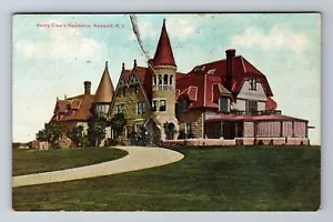 Newport, RI-Rhode Island, Henry Clew's Residence c1910, cartolina d'epoca - Foto 1 di 2