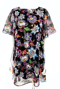 New Show Me Your MuMu Jenner Metallic Floral Dress SZ Small City Nights Glimmer - Picture 1 of 11