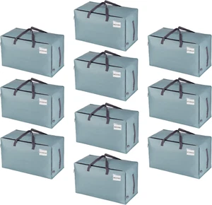 10 Pack Moving Bags, Moving Boxes, College Packing Supplies Storage Boxes with L - Picture 1 of 7