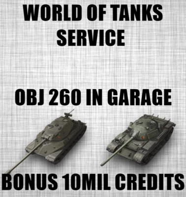 WoT World Of Tanks WoT 🟢 All Missions 🟢 Obj 260 🟢 Obj 279 🟢 EU/NA server 🟢 - Image 1 of 4
