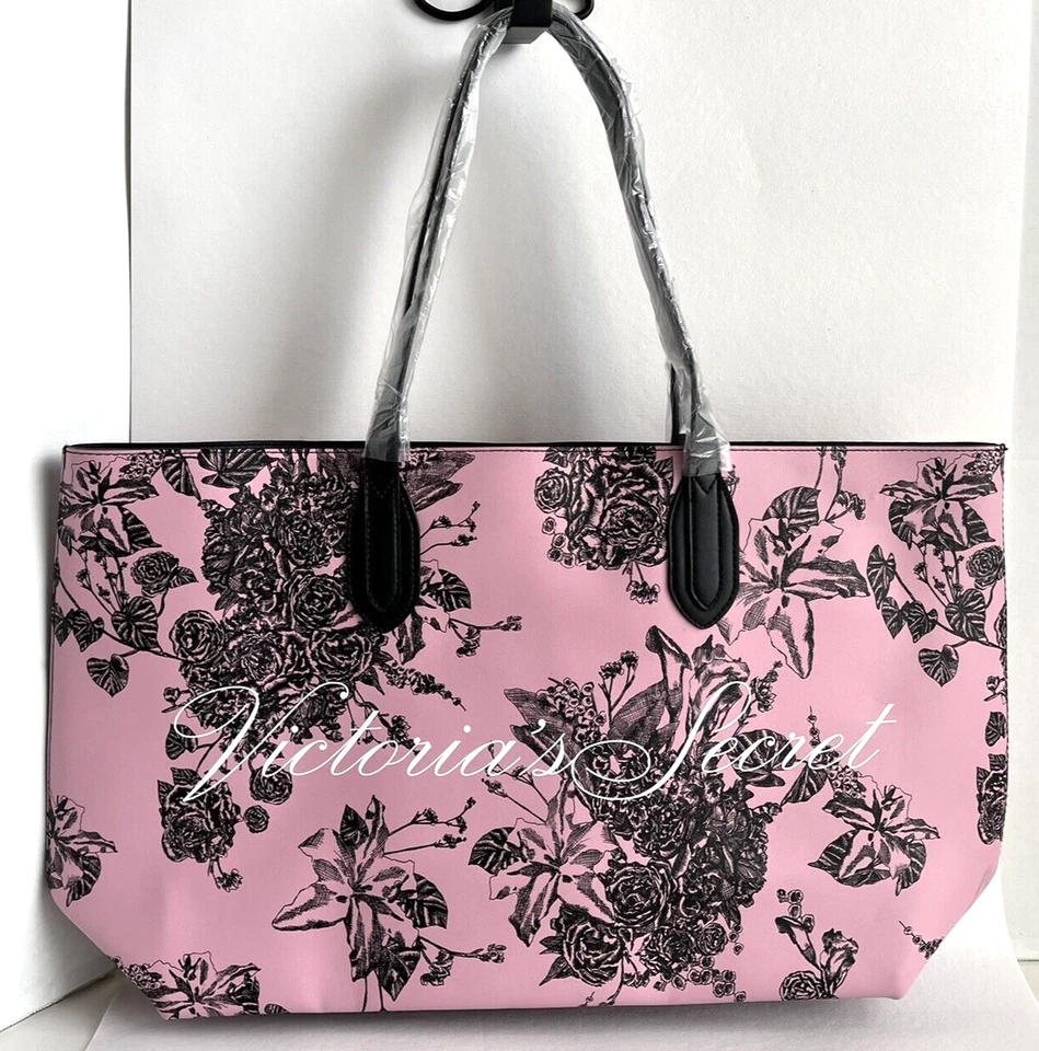 Victoria's Secret Limited Edition Pink Floral Tote Travel Bag Value