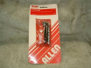 BRAND NEW NOS ALLEN KEY WRENCH SET 9 SHORT ARM WRENCHES MADE USA BY ALLEN MFG - Picture 1 of 2