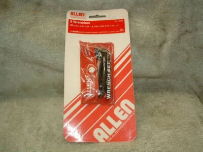 BRAND NEW NOS ALLEN KEY WRENCH SET 9 SHORT ARM WRENCHES MADE USA BY ALLEN MFG - Image 1 of 2