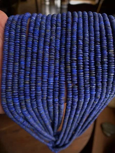 38cm Fil Perles 5mm LAPIS LAZULI Naturel Natural Stone Beads Strand Afghanistan - Imagen 1 de 4