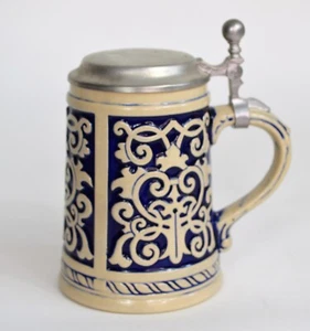 Vintage German Tankard with Pewter Lidded Stein - Bild 1 von 7