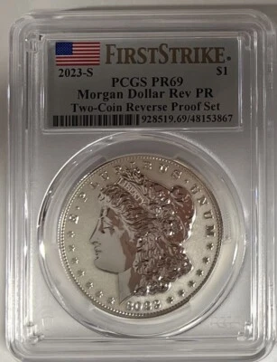 2023 S Reverse Proof Morgan PCGS PR69 First Strike - Image 1 of 2