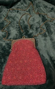 Beaded & Sequin Red/Fuschia Holiday,Event, Party Evening Bag - Picture 1 of 6