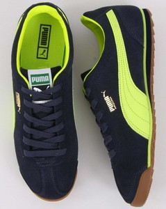puma suede navy yellow