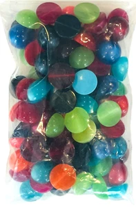 Arts & Crafts Decorative Round Multicolor Half Beads 3/4" - Picture 1 of 4