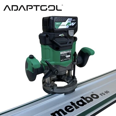 Hikoki Router Guide Rail Adaptor to Metabo Plunge Saw Track HIKM3612DAJ 1/2 36v