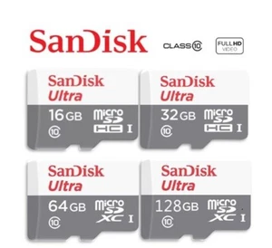 SanDisk ULTRA 16GB 32GB 64GB 128GB 256GB MicroSD SDHC SDXC Memory cards C10 AU - Picture 1 of 17