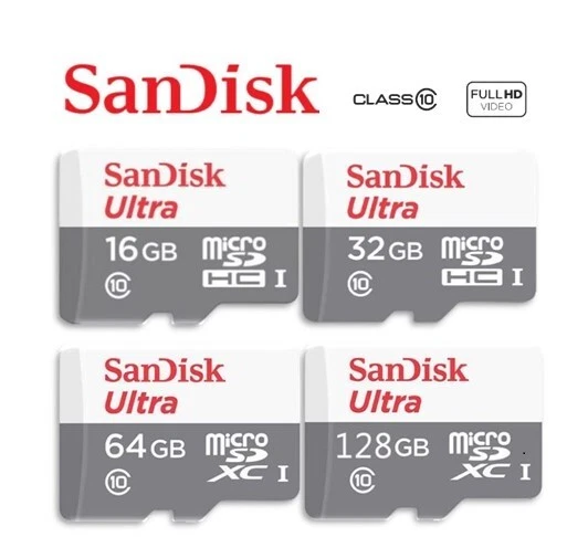SanDisk ULTRA 16GB 32GB 64GB 128GB 256GB MicroSD SDHC SDXC Memory cards C10 AU - Image 1 of 1