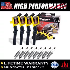 8 Pack Ignition Coil and Iridium Spark Plug for Ford F-150 4.6L 5.4L DG508 SP479 - Picture 1 of 15