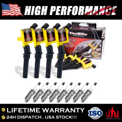 Paquete de 8 bobinas de encendido y bujías de iridio para Ford F-150 4,6 L 5,4 L DG508 SP479 Foto 1 de 4