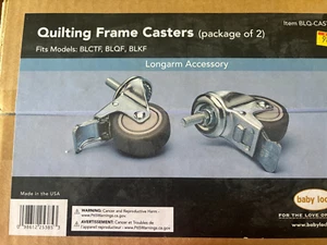 BABY LOCK QUILTING FRAME CASTERS LONGARM ACCESSORY FITS BLCTF,BLQF,BLKF  #BLQ-CA - Picture 1 of 1