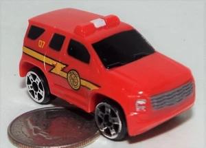 Small Hasbro 2022 Micro Machine Plastic Fire Department Chief's SUV in Red # 07 - Picture 1 of 3