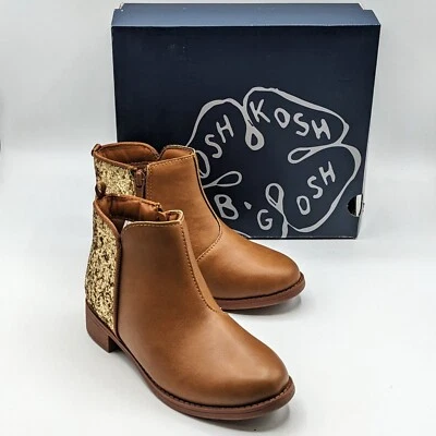 Botín OshKosh B’gosh Niñas Ava Chelsey Bronceado y Dorado Niño Pequeño y Juvenil Elige Talla Foto 1 de 4