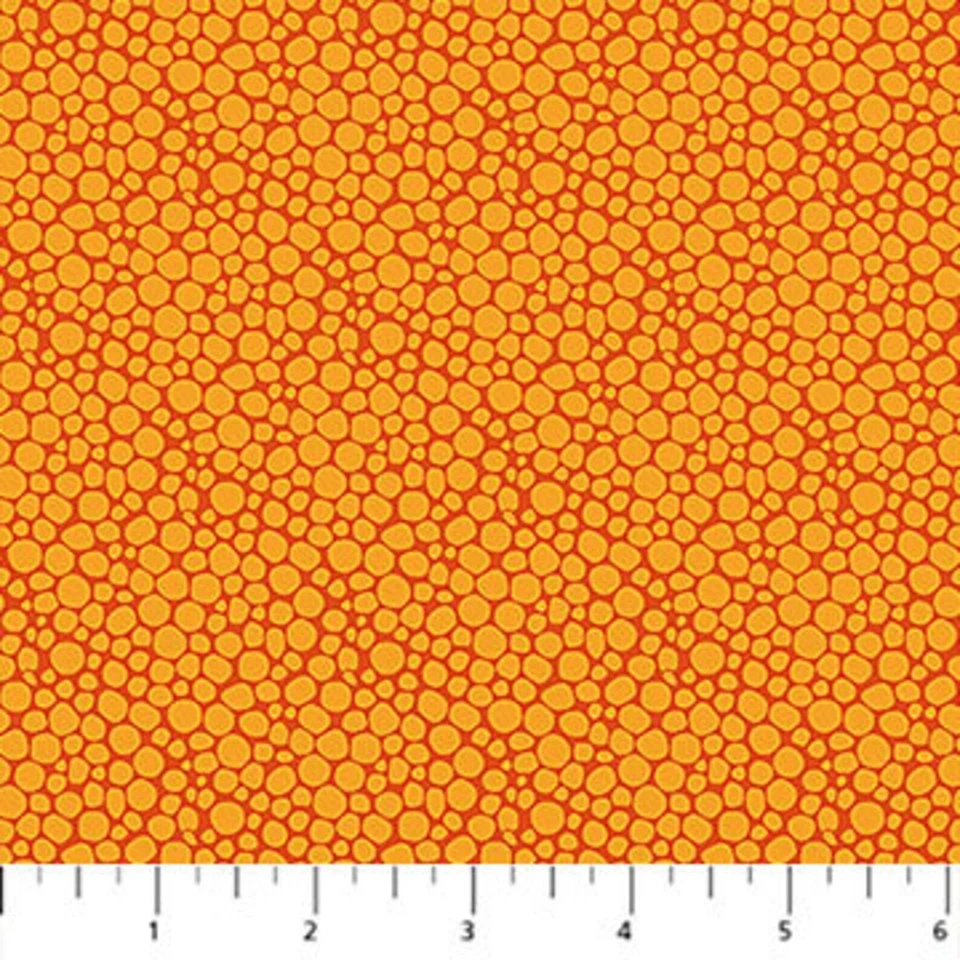 Tierra Sagrada Naranja Textura Burbujas Por Yarda x43 pulgadas Algodón Impresión Northcott Foto 1 de 1