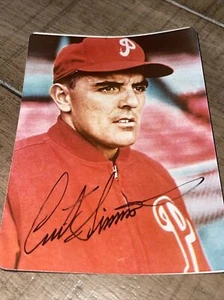 Curt Simmons Autographed Signed 3.5x5 Original Photograph Philadelphia Phillies - Picture 1 of 4