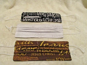 NEU ~ Gesichtsmasken ~ 3 Stück ~ Handarbeit ~ christliches Motiv - Bild 1 von 7