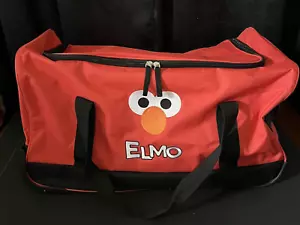 Sesame Street at Seaworld Elmo Travel Duffle Bag 2 Wheels Double Handle 21" - Picture 1 of 12
