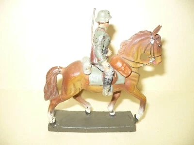 1 DE COLECCIÓN LINEOL WW2 SOLDADO ALEMÁN A CABALLO - 7,5 cm / Foto 1 de 3
