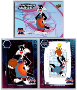 2021 Upper Deck Space Jam A New Legacy Sylvester (3) Card Lot Looney Tunes - Picture 1 of 4