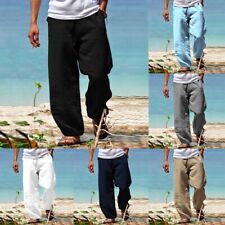 Pantaloni yoga traspiranti da uomo vestibilità sciolta con vita cordino per vibrazioni estive
