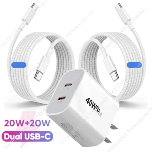 For iPhone 15 16 Pro iPad Pro PD Fast Charger Cord 40W USB-C Power Adapter Block - Picture 1 of 12