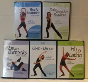 5 Nancy Marmorat workout DVD lot Abs Buttocks gym dancebody sculpture Latino - Imagen 1 de 7