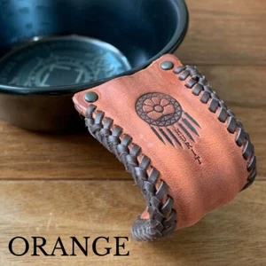 Funda Manija para Taza Sierra Fabricada en Piel de Vaca Color Naranja - Imagen 1 de 2