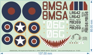 Supermarine Seafire Mk II-NSC- 1/48 - Water Decal - Picture 1 of 2