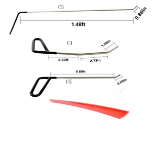 Used Door Bar Dent Tool Used Stainless Steel Rod PDR Tools Paintless Tools - Foto 1 di 5