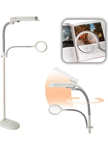 Ottlite 18W EasyView Standing Craft Lamp w/ 3x Magnifier Optical Grade - Picture 1 of 10