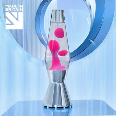 Mathmos Astro Lava Lamp - silver - clear/pink - image 1 of 2