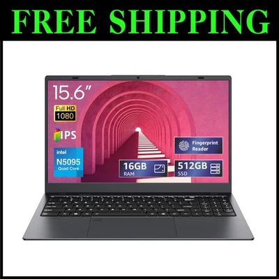 15.6" Laptop, 16GB RAM, 512GB SSD, FHD Display, Quad Core - Image 1 of 4
